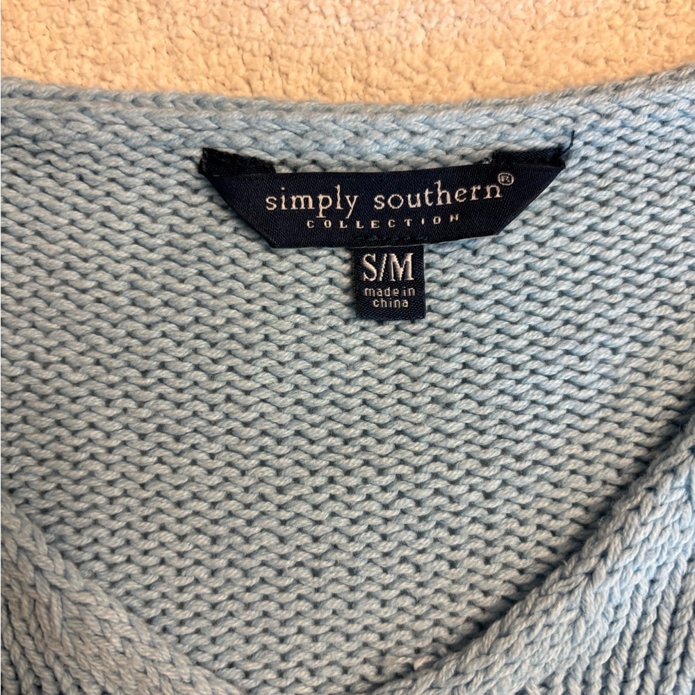 Simply Southern Light Blue 'LAKE' Sweater - Picture 2 of 3